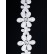 Dantela cu flori, culoare Alb, latime 5 cm. 1