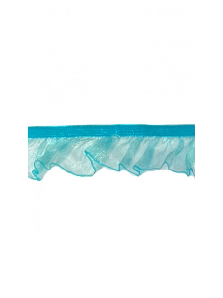 Elastic cu organza - albastru deschis