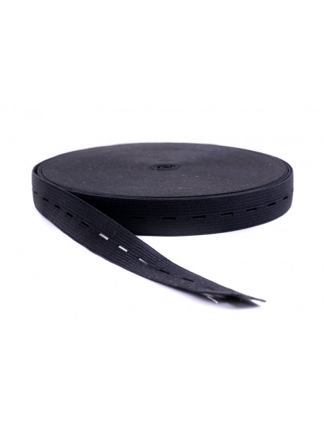 Elastic butoniera negru 20 mm.