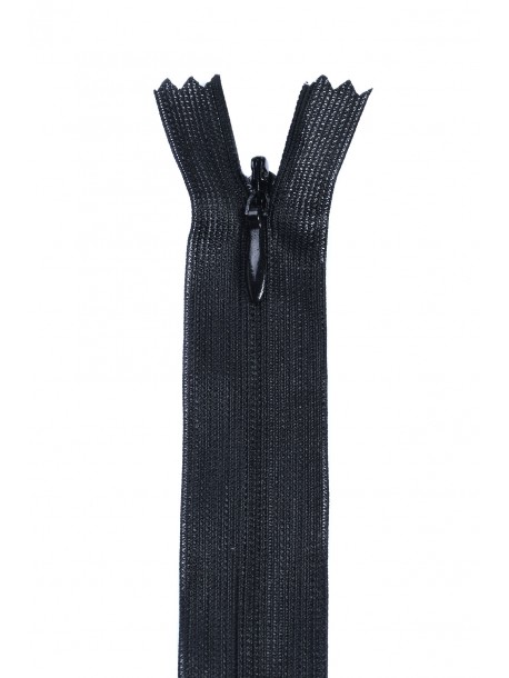 Fermoar ascuns 25 cm - negru