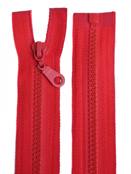 Fermoar plastic detașabil 50 cm - roșu