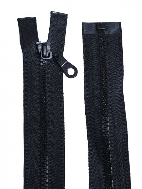 Fermoar plastic detașabil 65 cm - negru