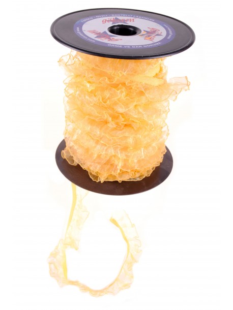Organza galbena cu elastic