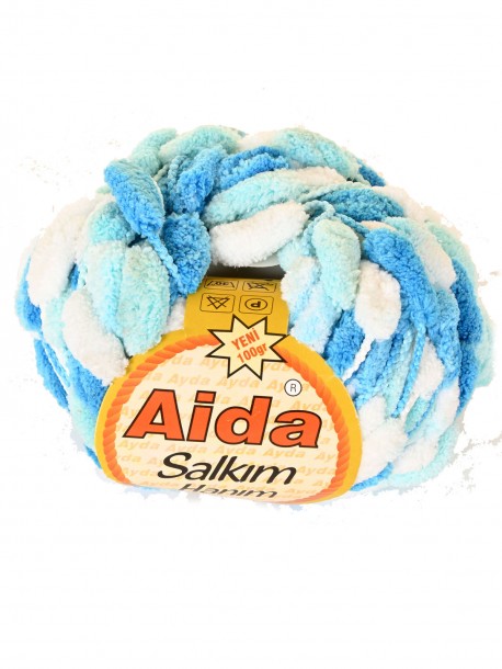 Прежда Aida Salkim - синьо и бяло