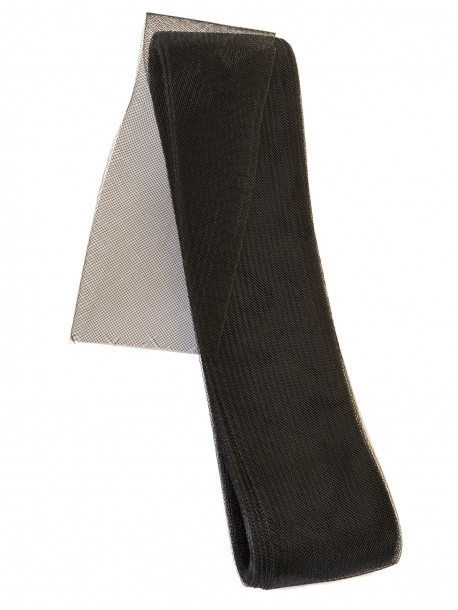 Panglică neagră de crinolină 8 cm.