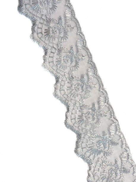 Dantela colorata - gri Roz