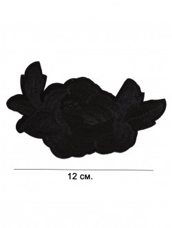 Broderie cu flori negre pentru decor