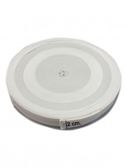 Elastic plat en-gros - alb 2 cm.