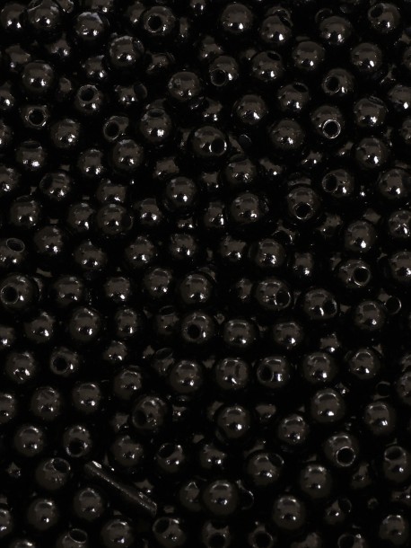 Perle negre pentru brățări de 5 mm.