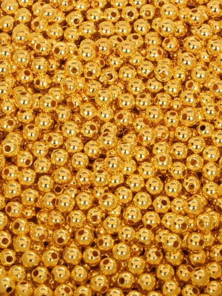 Perle de aur pentru brățări de 5 mm.