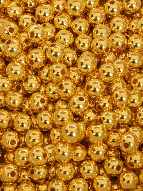 Perle de aur pentru brățări de 8 mm.