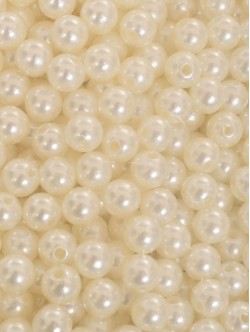Perle albe pentru brățări de 10 mm.